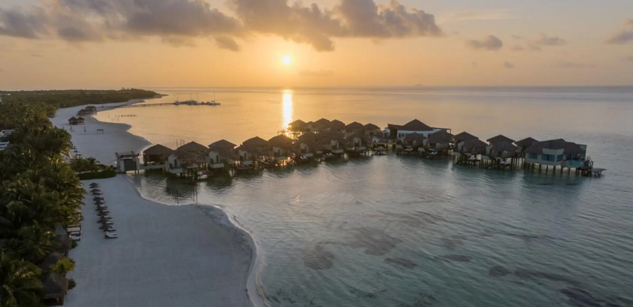 Palafitos Overwater Bungalows at dawn