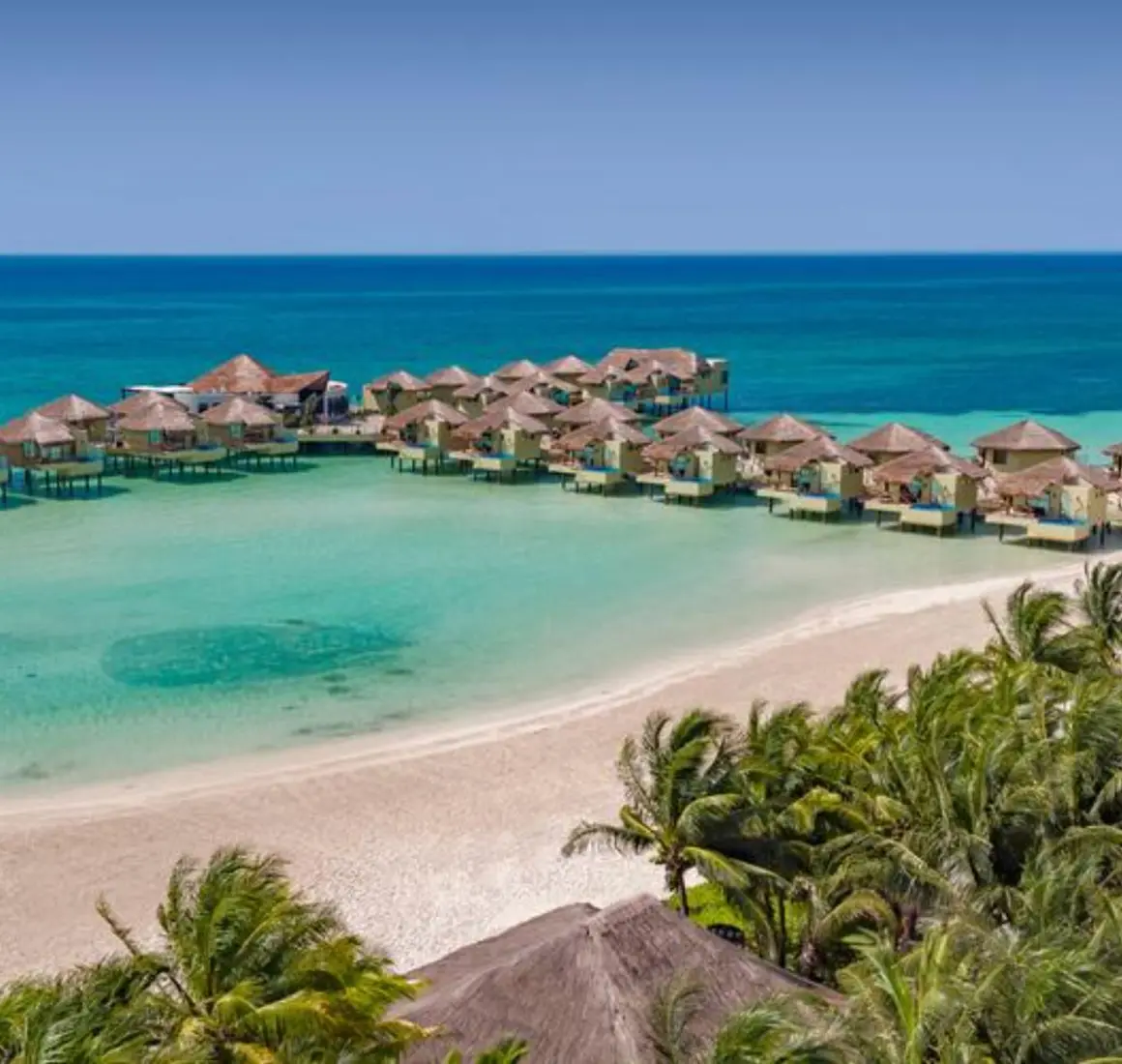 Palafitos Overwater Bungalows from afar