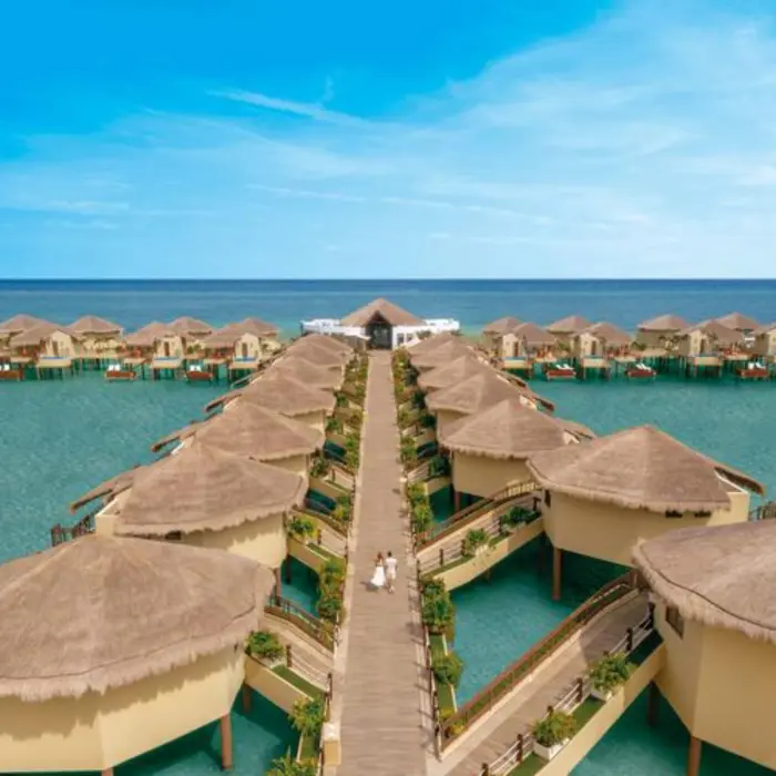 Palafitos Overwater Bungalows with their pathways