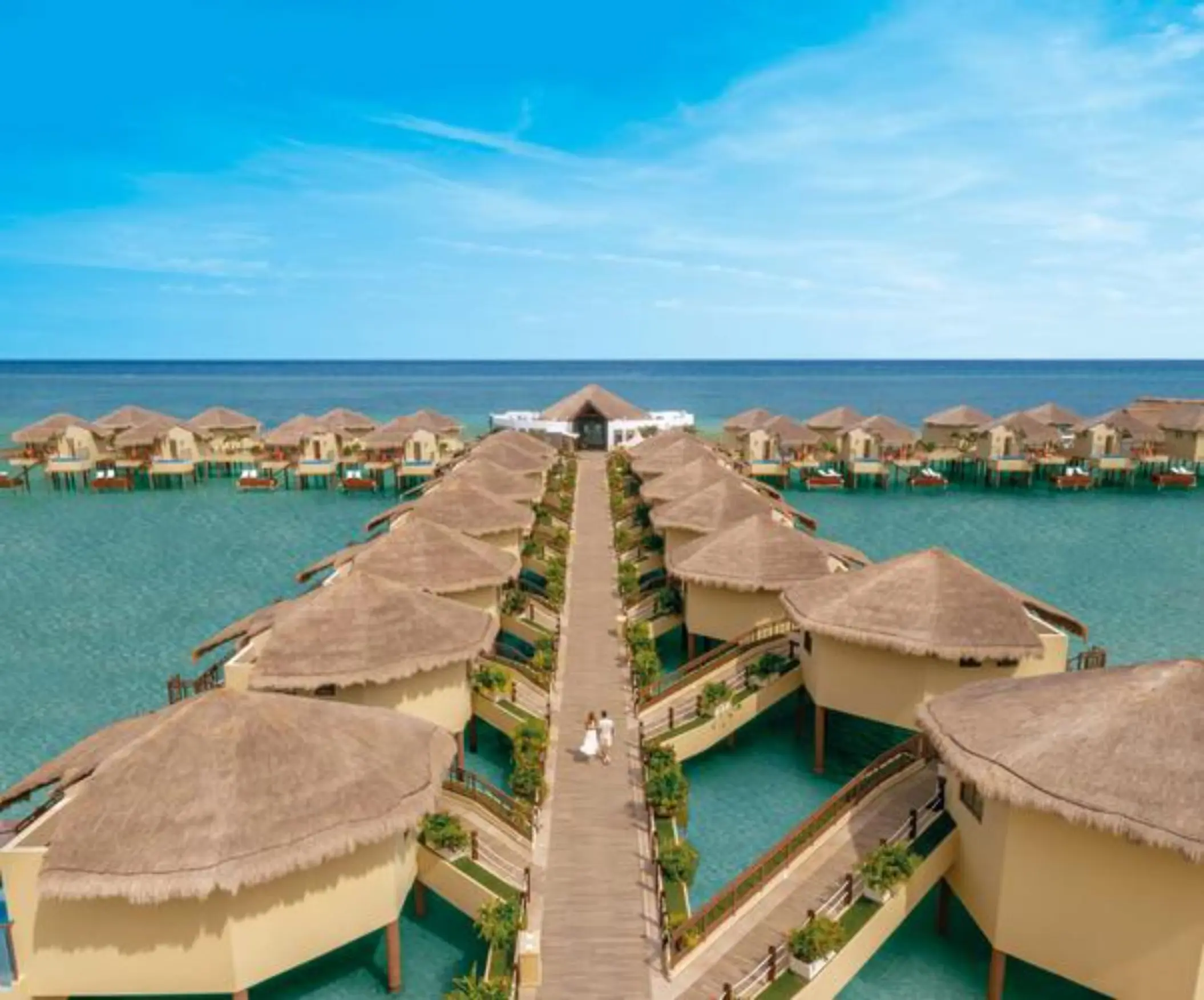 Palafitos Overwater Bungalows with their pathways