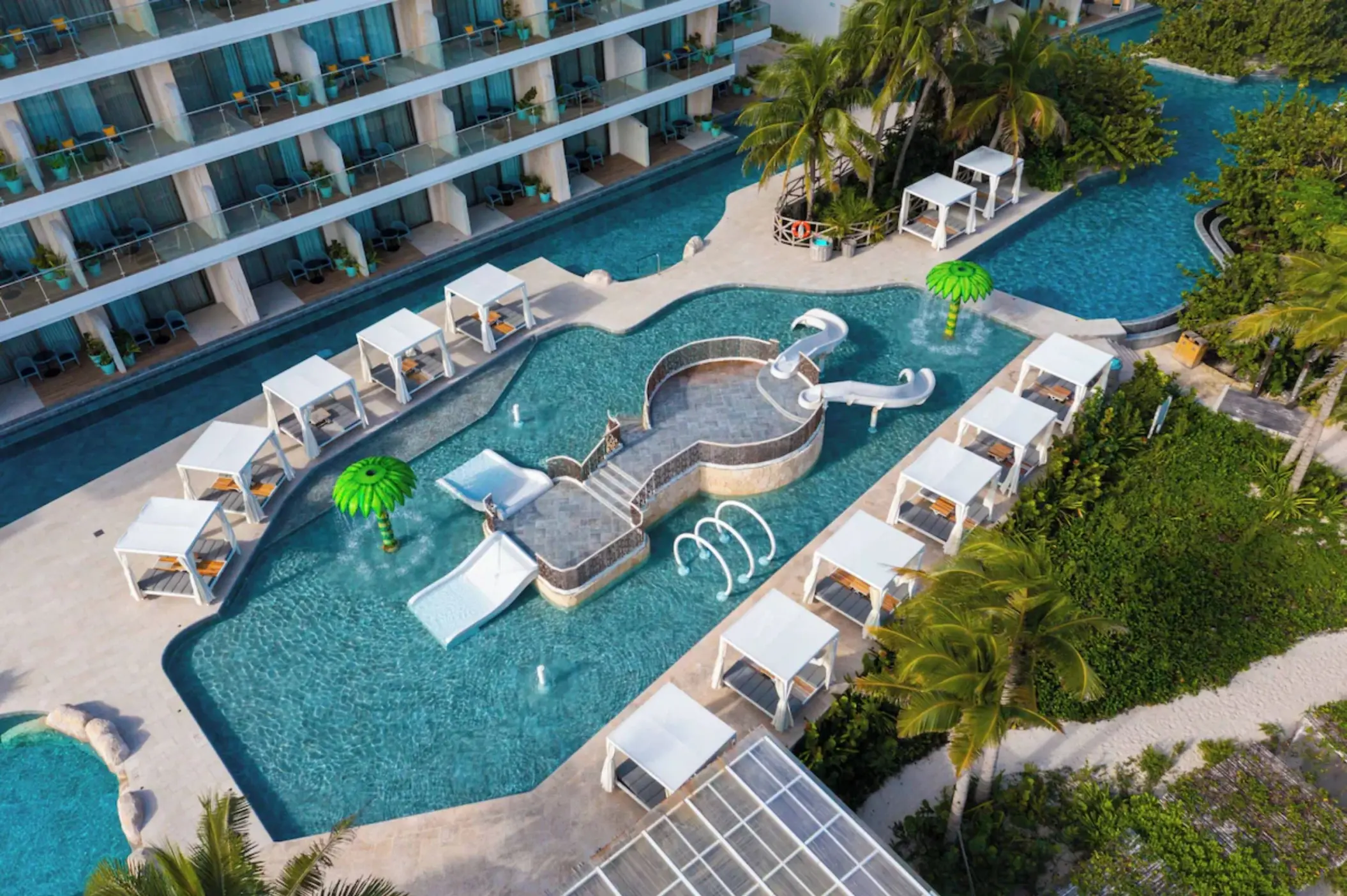 mini waterpark for kids at Palmaïa – The House of AïA family-friendly resort in Mexico
