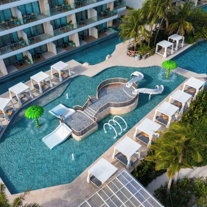 mini waterpark for kids at Palmaïa – The House of AïA family-friendly resort in Mexico
