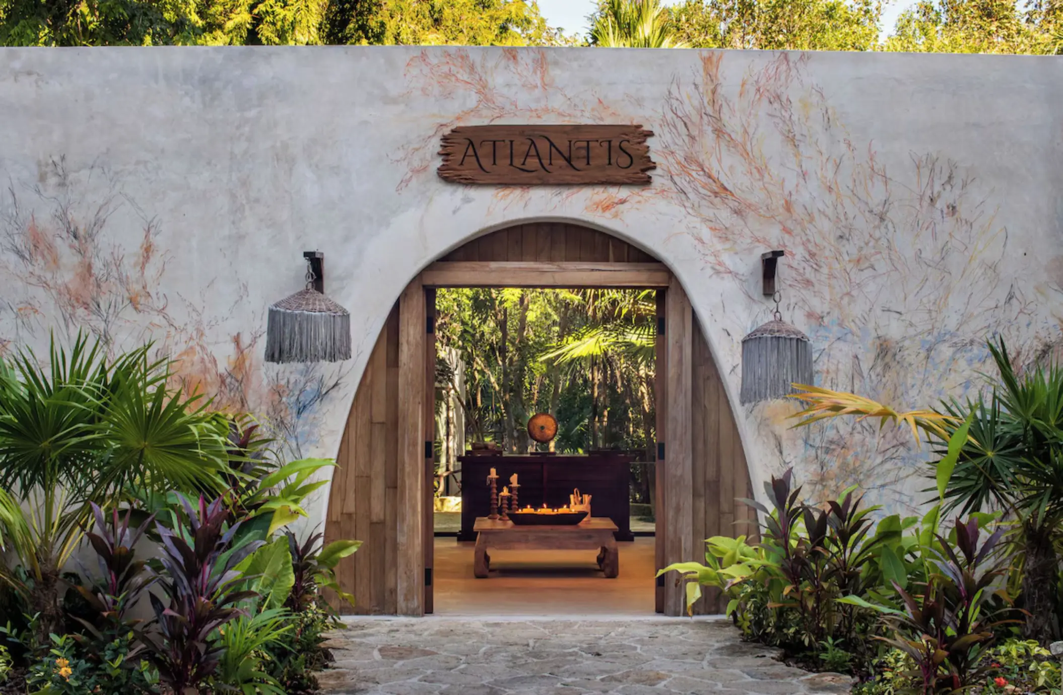 entrance to the spa at Palmaïa – The House of AïA resort