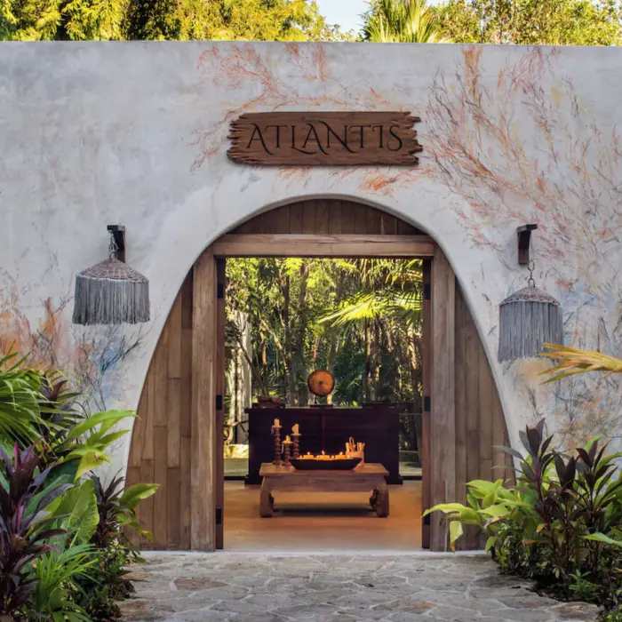 entrance to the spa at Palmaïa – The House of AïA resort