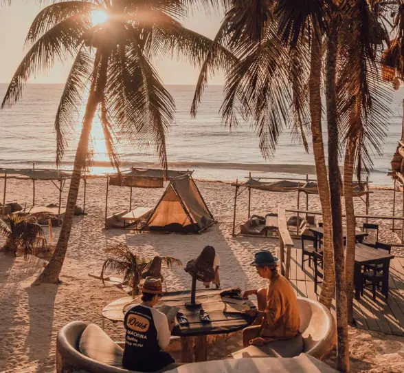 palapa restaurant at Papaya Playa Project
