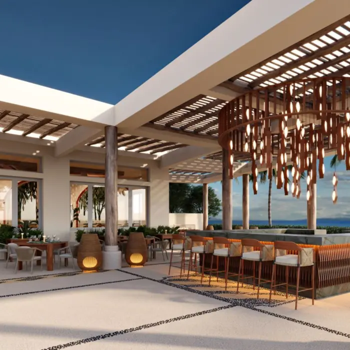 k'uhul restaurant outdoor seating at Paraiso de la Bonita