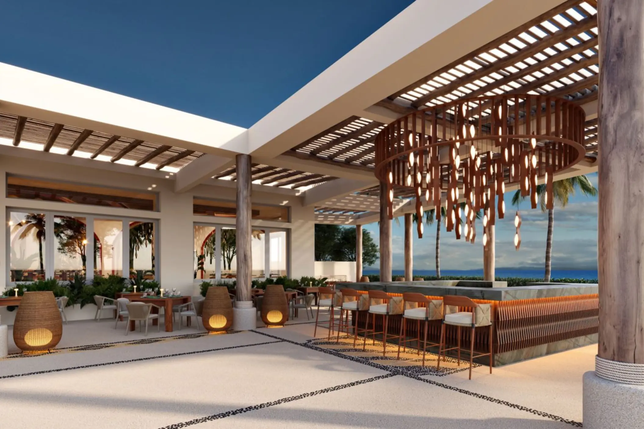 k'uhul restaurant outdoor seating at Paraiso de la Bonita