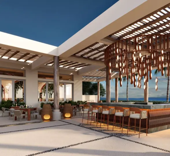 k'uhul restaurant outdoor seating at Paraiso de la Bonita