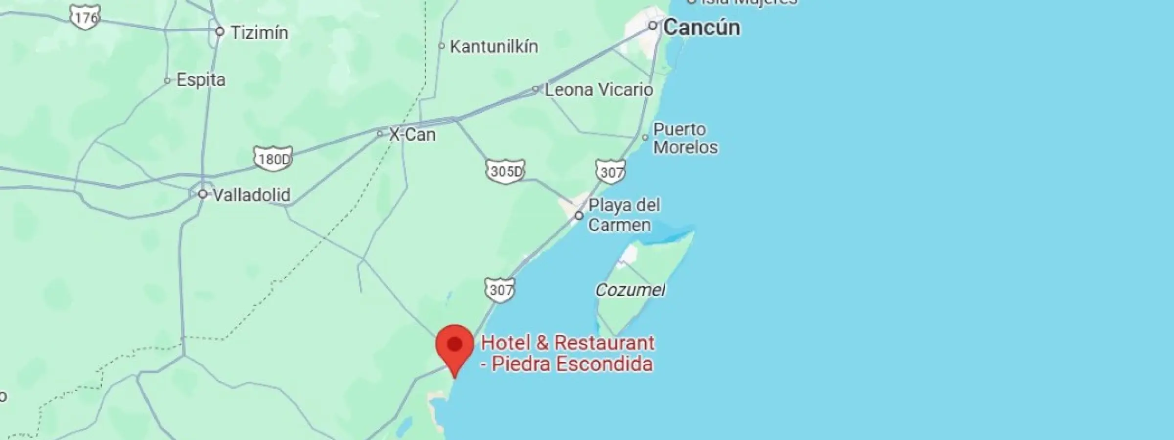 map showing location of Piedra Escondida in Mexico