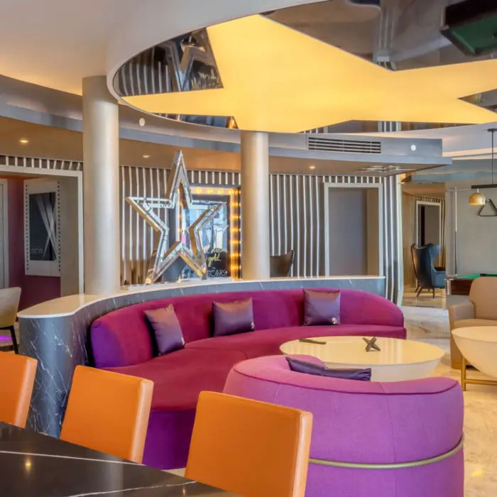 lobby and lobby bar at planet hollywood cancun