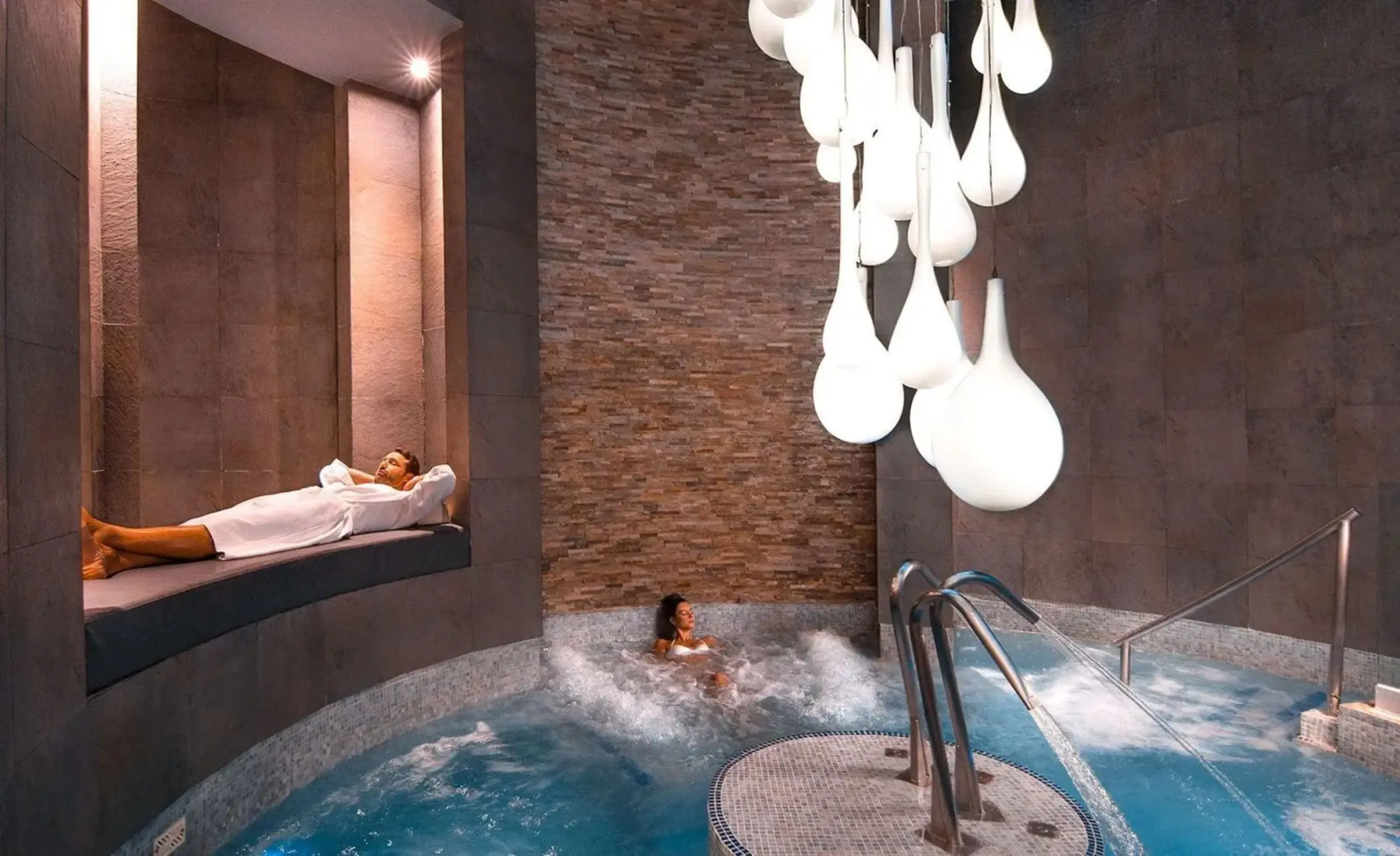 couple at the o spa at Playacar Palace
