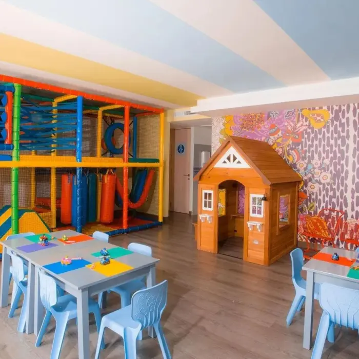 the playroom for kids at Playacar Palace