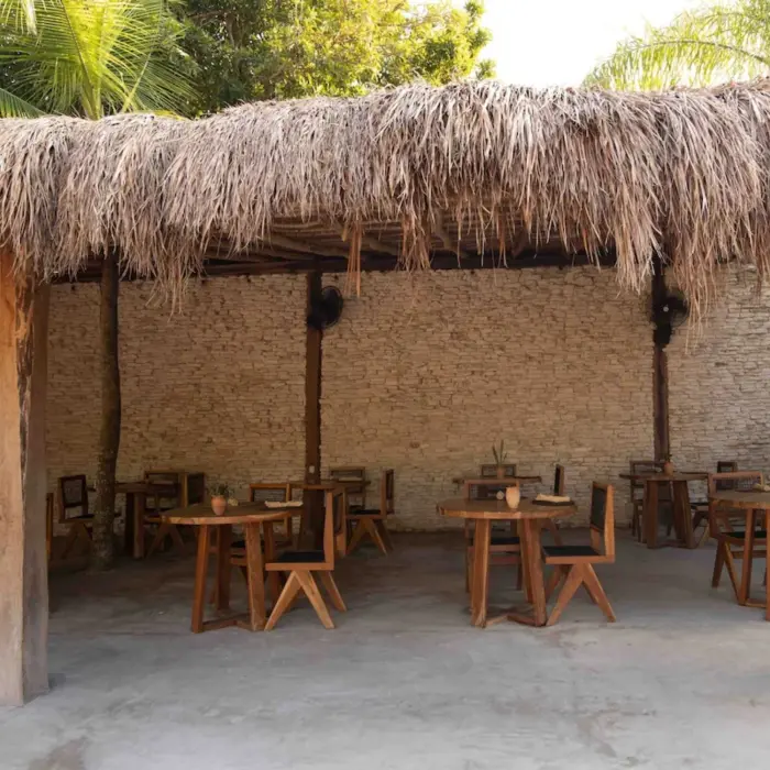 exterior of restaurant at Radhoo Tulum