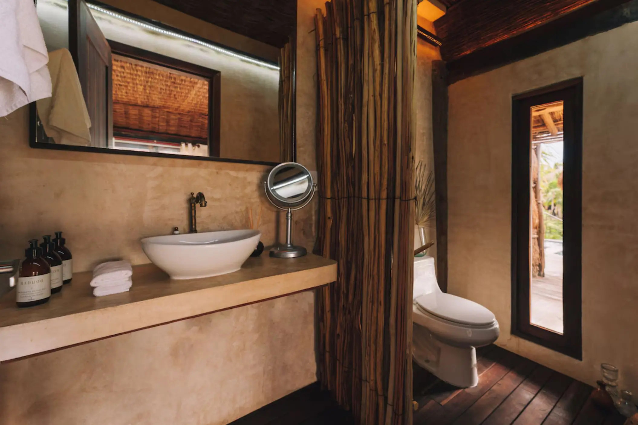 washroom of a suite at Radhoo Tulum