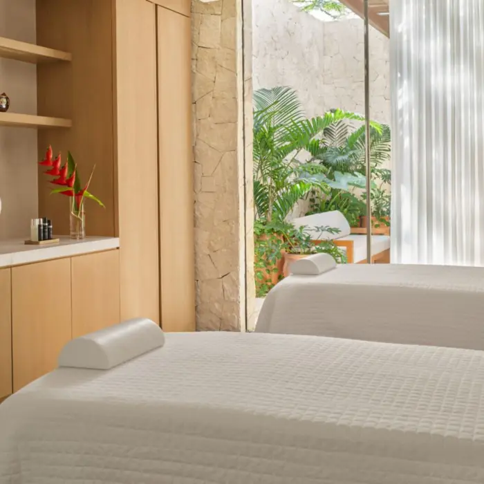 couple treatment room at the spa at The Riviera Maya EDITION at Kanai