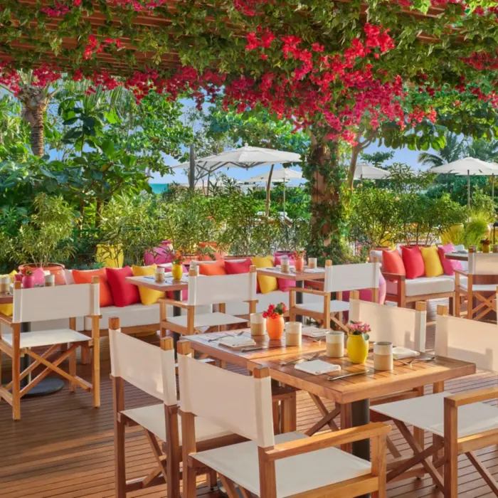 the pool bar restaurant at The Riviera Maya EDITION at Kanai