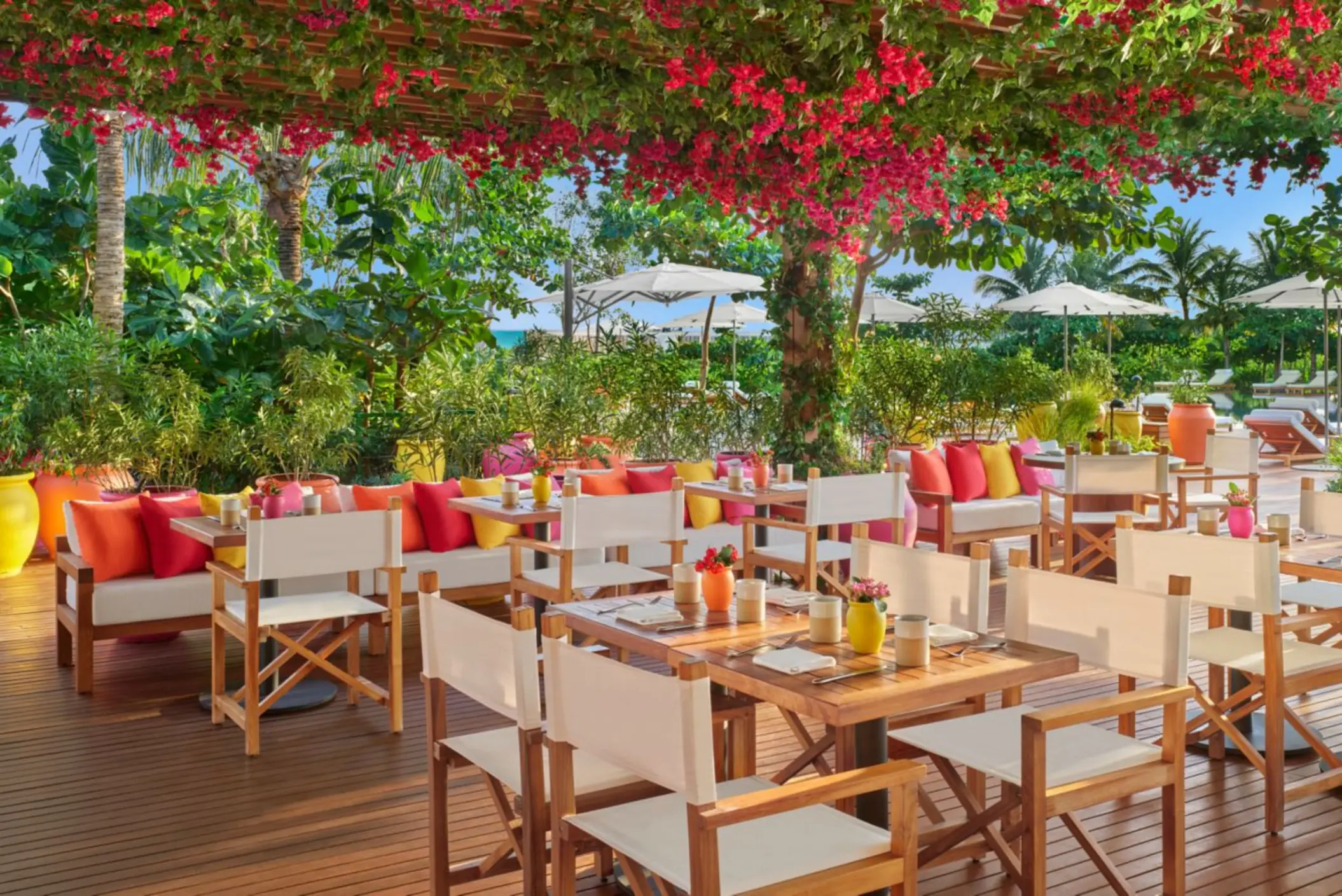 the pool bar restaurant at The Riviera Maya EDITION at Kanai
