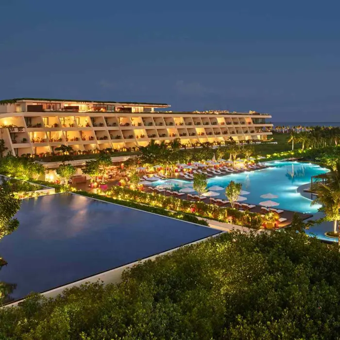 The Riviera Maya EDITION at Kanai aerial view at night