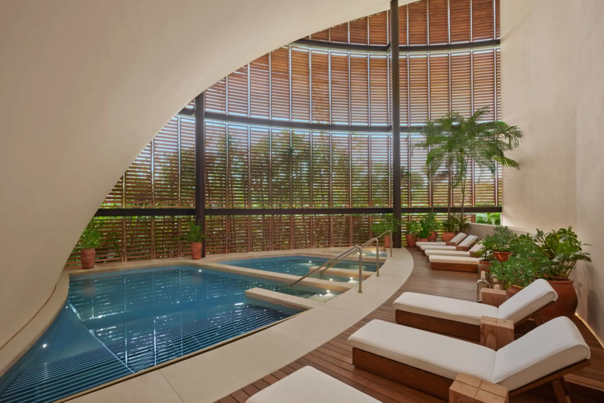 vitality pool at the spa at The Riviera Maya EDITION at Kanai