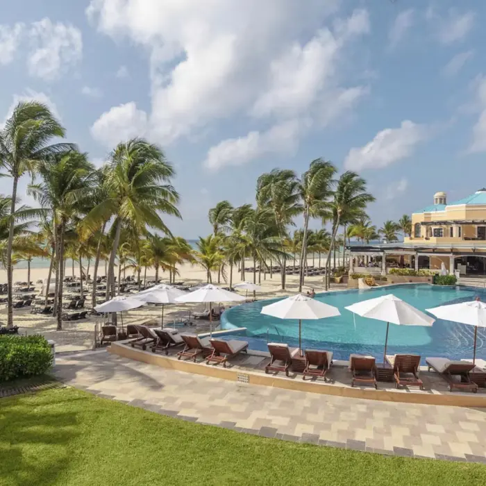 pool and beach at Royal Hideaway Playacar