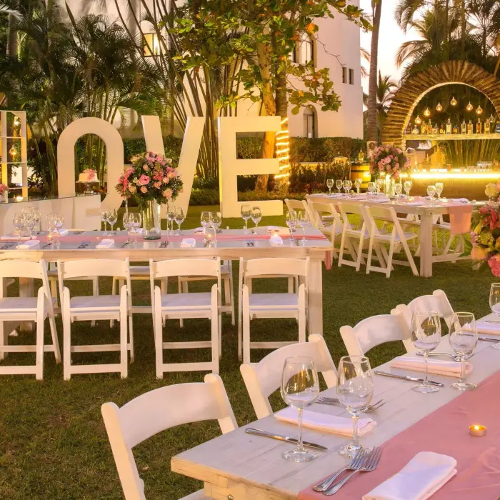 reception setup at Royal Hideaway Playacar
