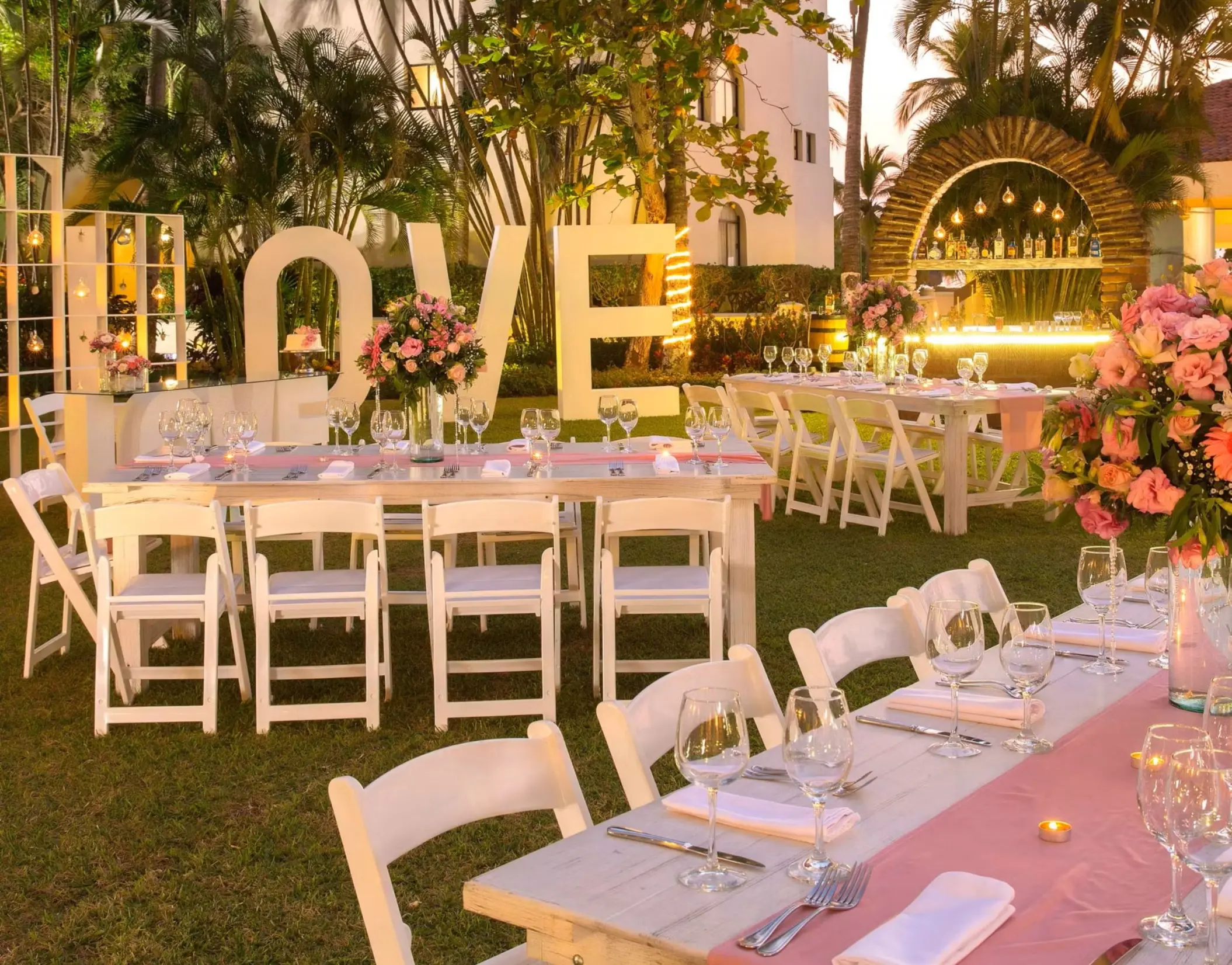 reception setup at Royal Hideaway Playacar