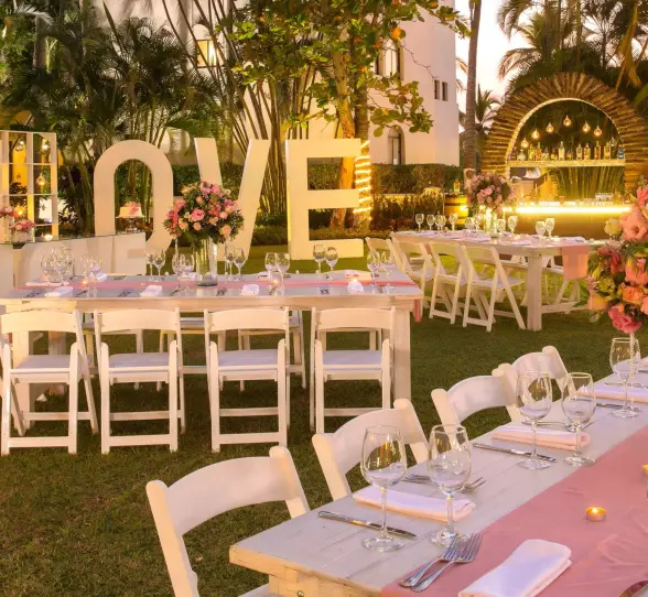 reception setup at Royal Hideaway Playacar