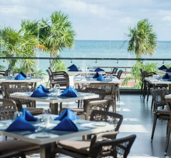 oceanfront restaurant at Royalton Hideaway Riviera Cancun
