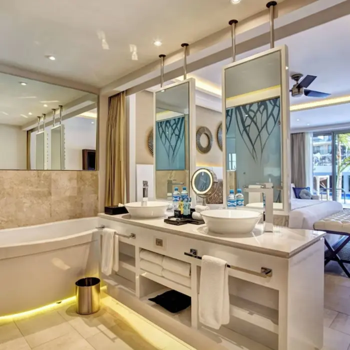 wahroom of a suite at Royalton Hideaway Riviera Cancun