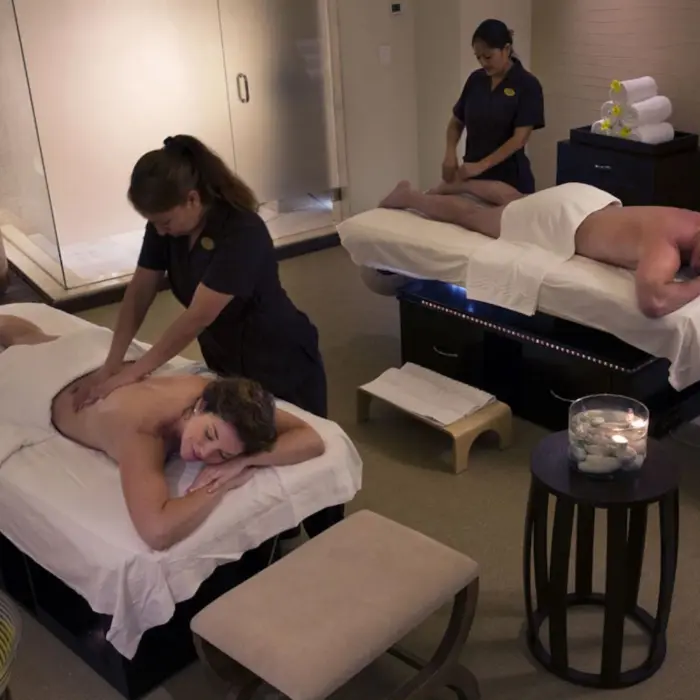 couples treatment room at the spa at Royalton Riviera Cancun
