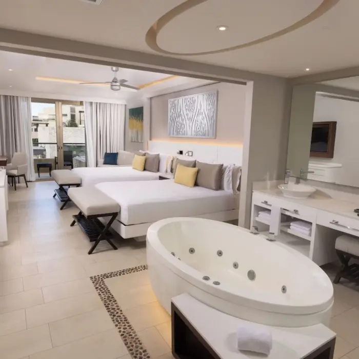 suite with two double beds at Royalton Riviera Cancun