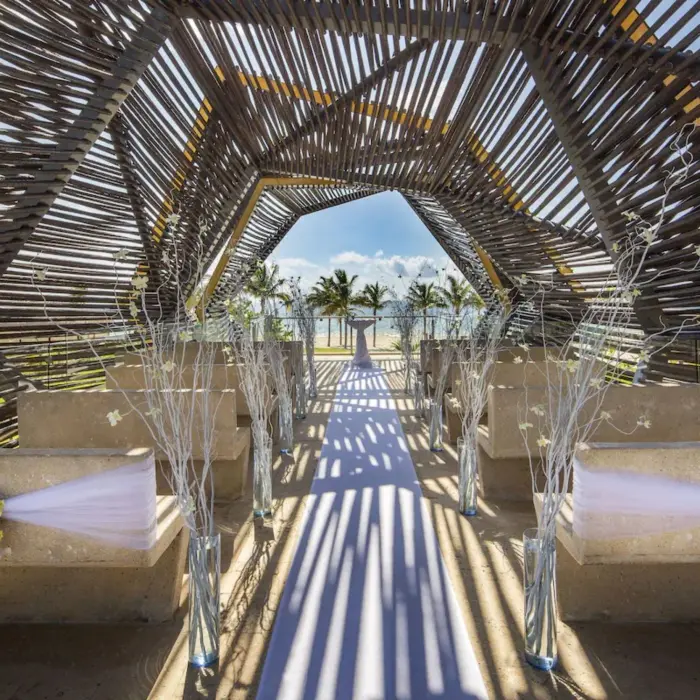 wedding setup at Royalton Riviera Cancun