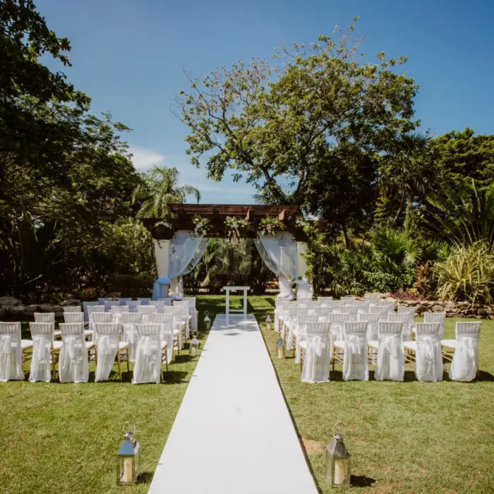 garden wedding venue at Sandos Playacar