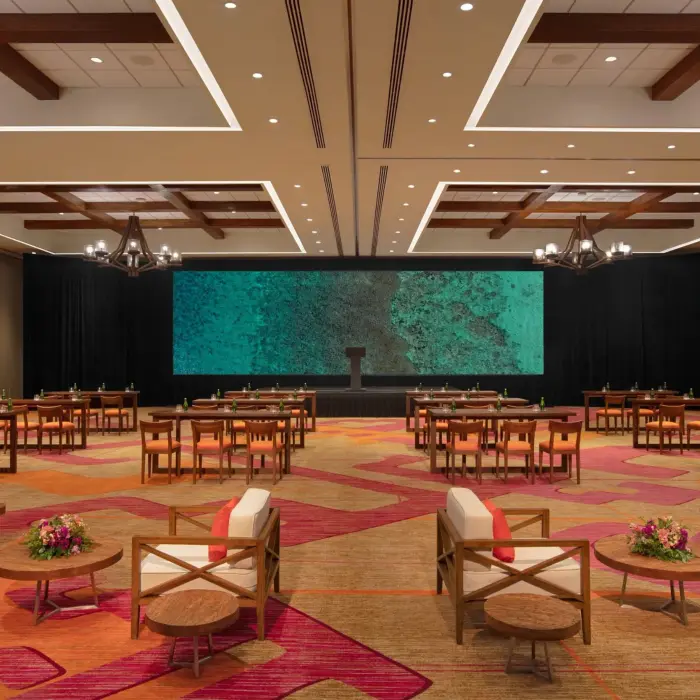 ballroom school setup for meetings and coferences at Secrets Akumal Riviera Maya