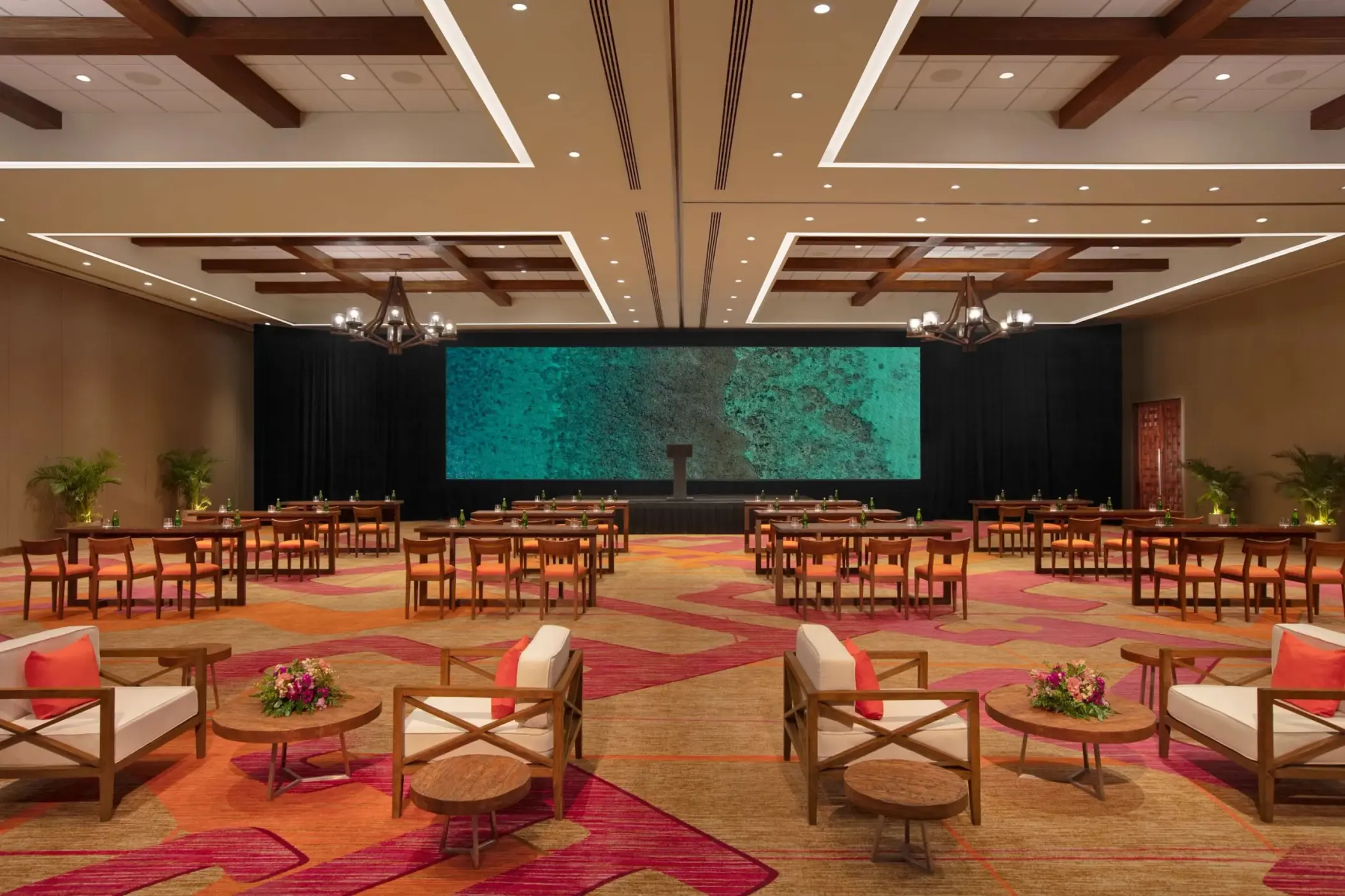 ballroom school setup for meetings and coferences at Secrets Akumal Riviera Maya
