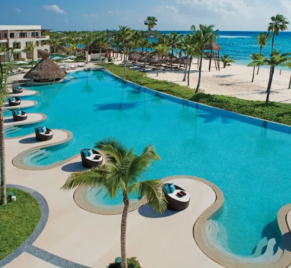 oceanfront pool at Secrets Akumal Riviera Maya