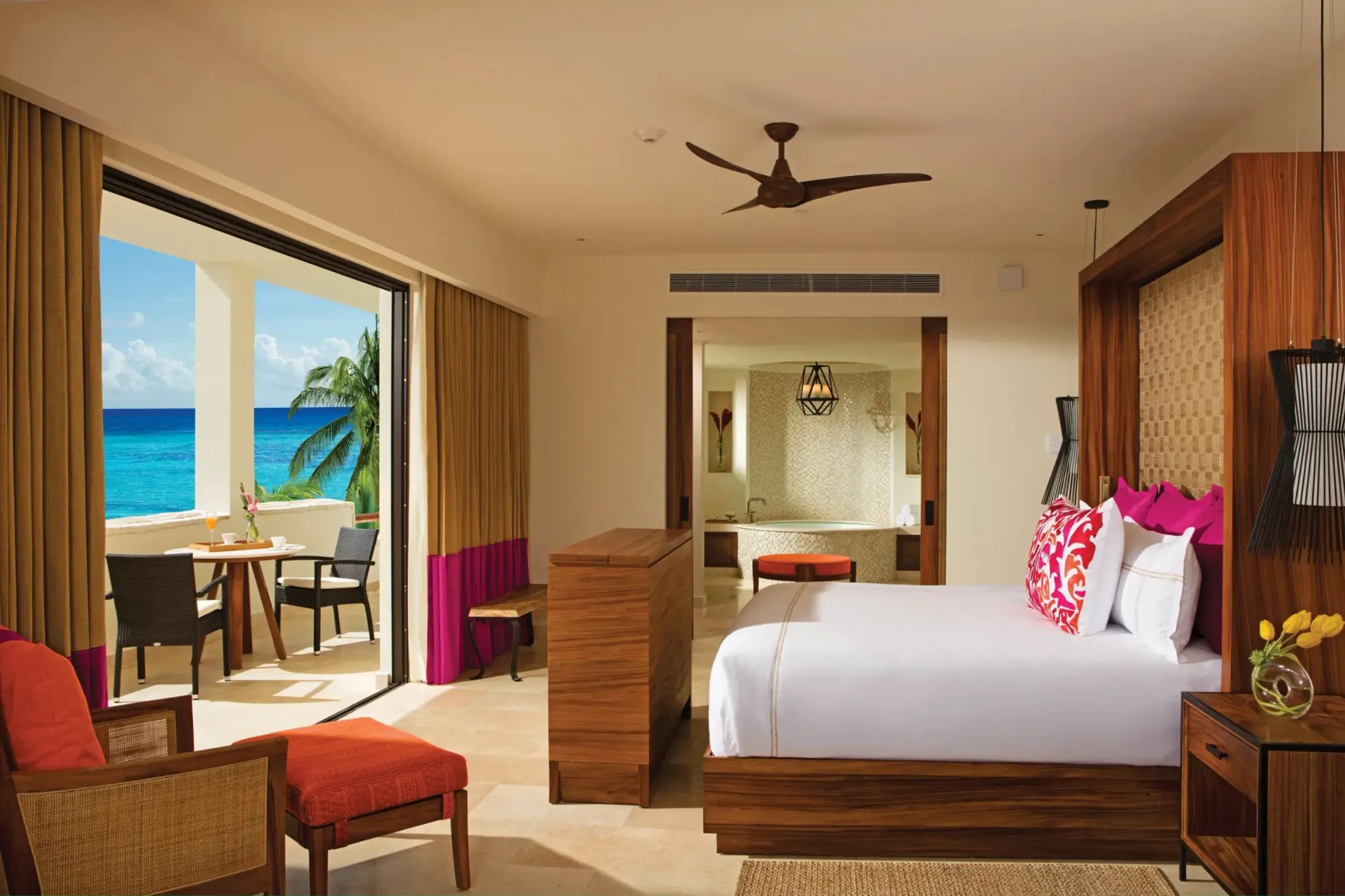 romance master suite ocean front at Secrets Akumal Riviera Maya