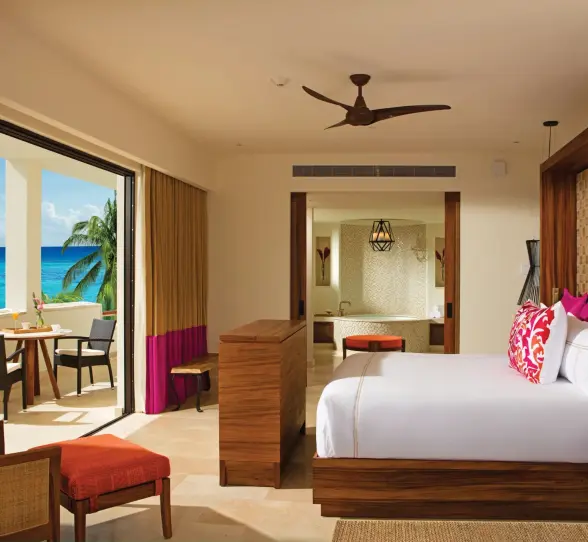 romance master suite ocean front at Secrets Akumal Riviera Maya