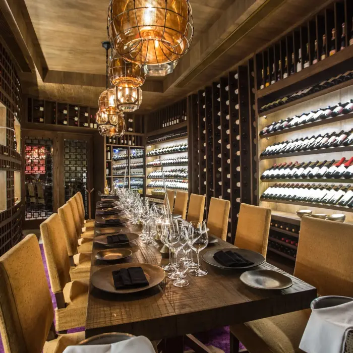 wine cellar with private dining experience at Secrets Akumal Riviera Maya