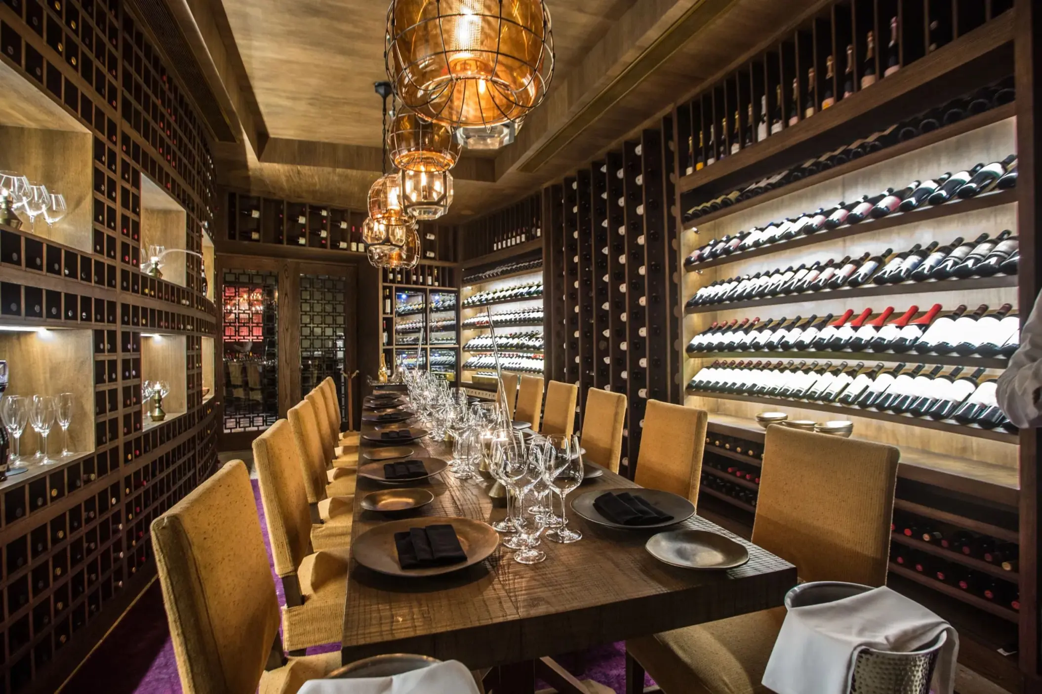 wine cellar with private dining experience at Secrets Akumal Riviera Maya