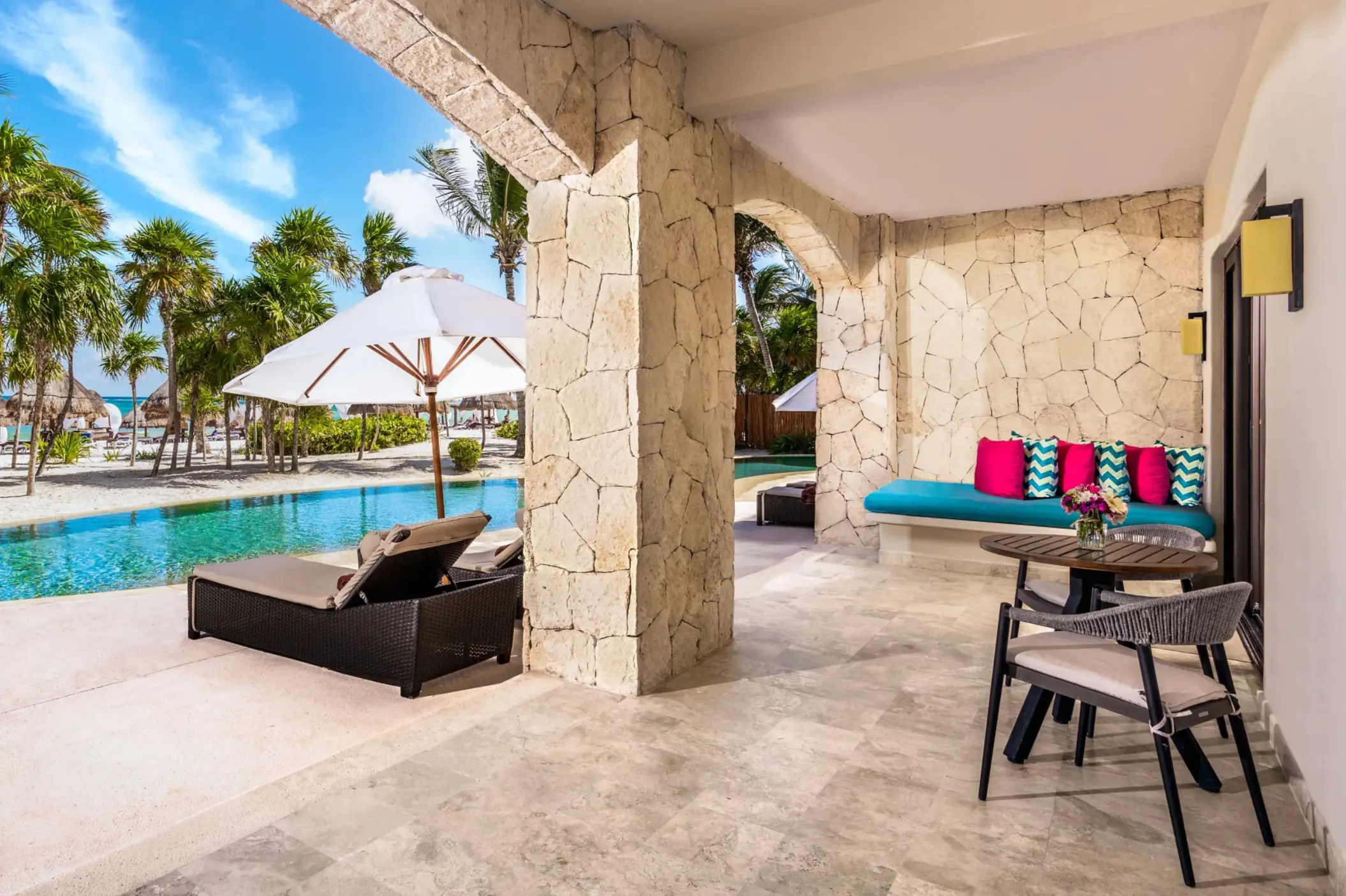 governor suite patio at Secrets Maroma Beach Riviera Cancun