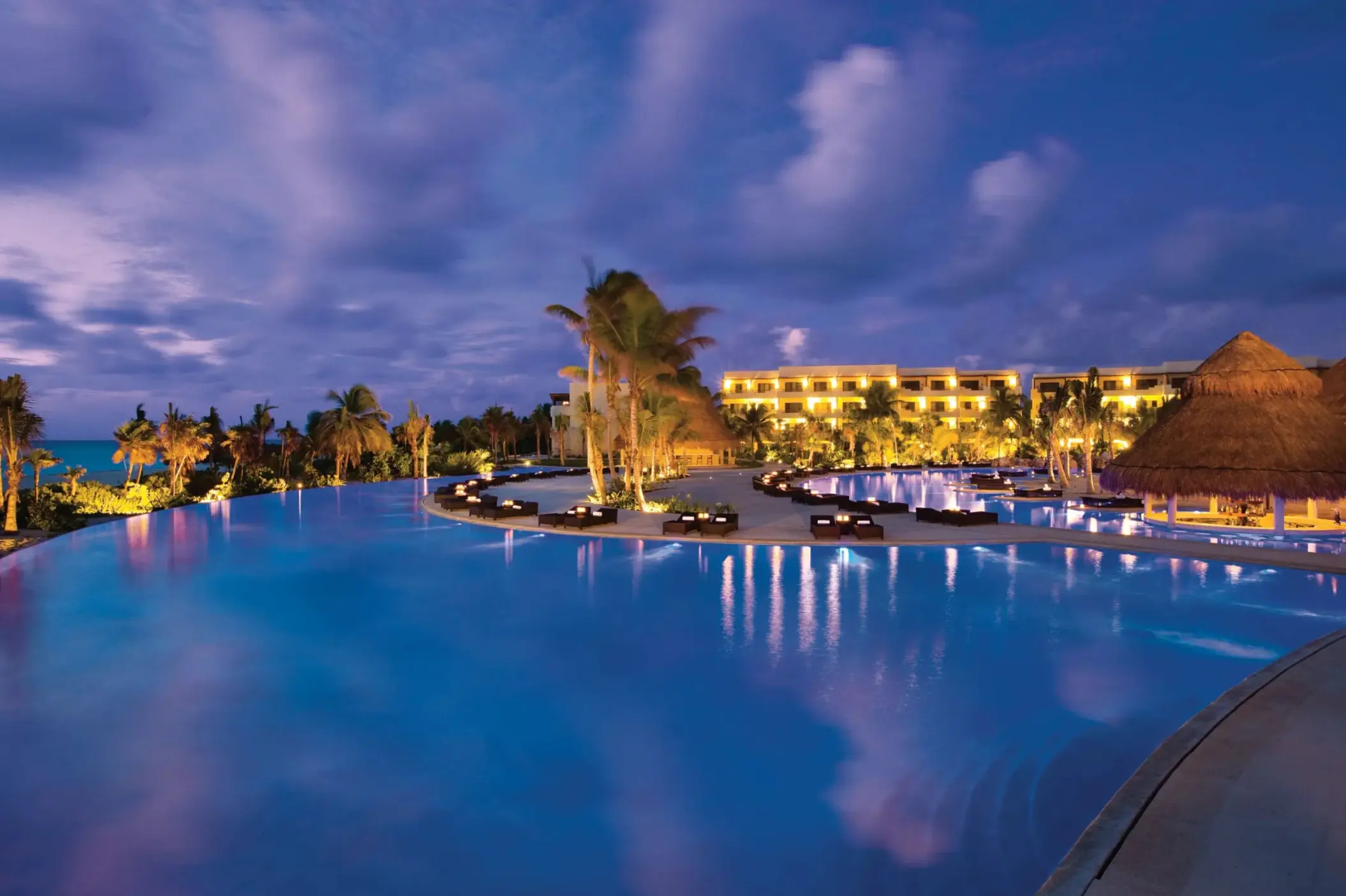 Secrets Maroma Beach Riviera Cancun at night