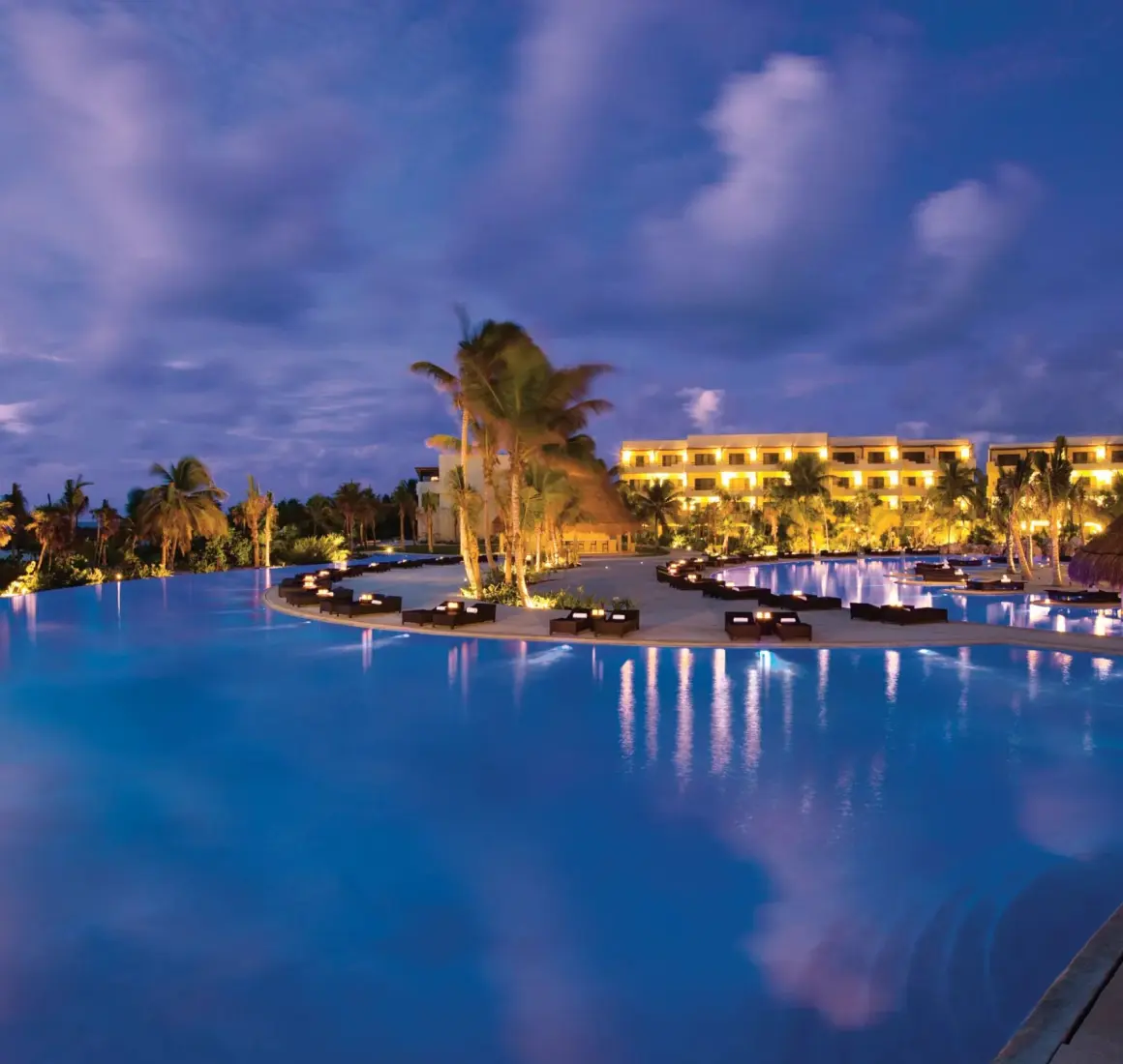 Secrets Maroma Beach Riviera Cancun at night
