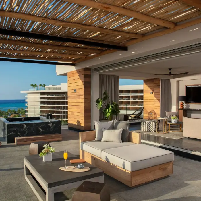 balcony of the paramount suite at Secrets Moxche Playa Del Carmen
