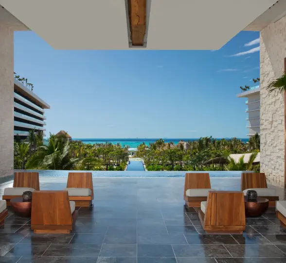 lobby with views of the ocean at Secrets Moxche Playa Del Carmen