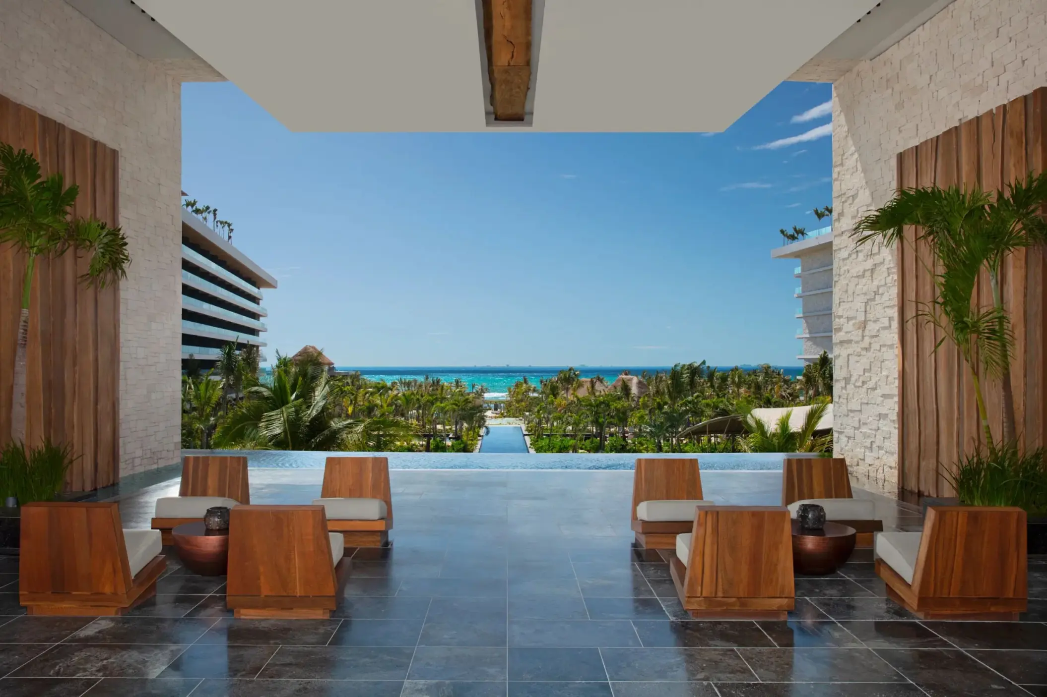lobby with views of the ocean at Secrets Moxche Playa Del Carmen