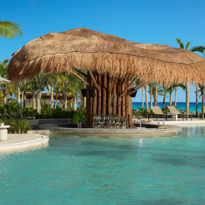 manta ray swim up bar at Secrets Moxche Playa Del Carmen