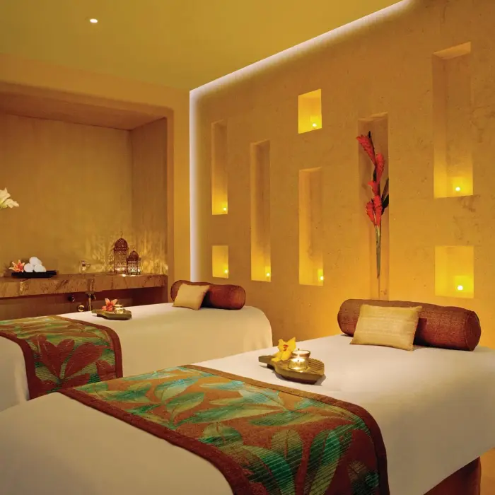 massage room at the spa at Secrets The Vine Cancun
