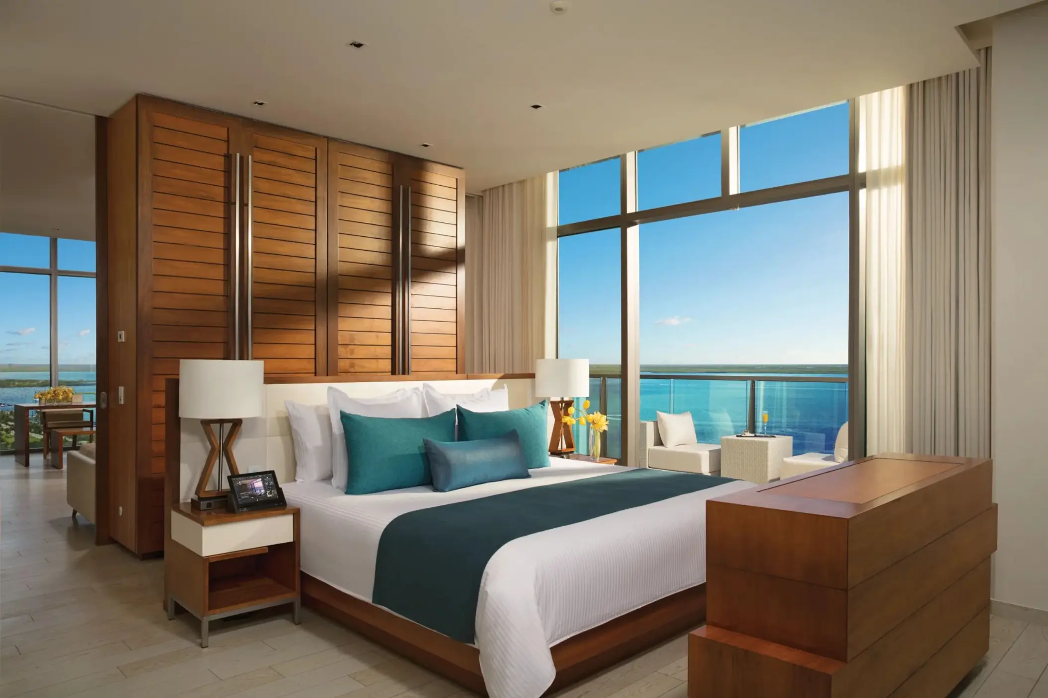 master suite ocean view king at Secrets The Vine Cancun