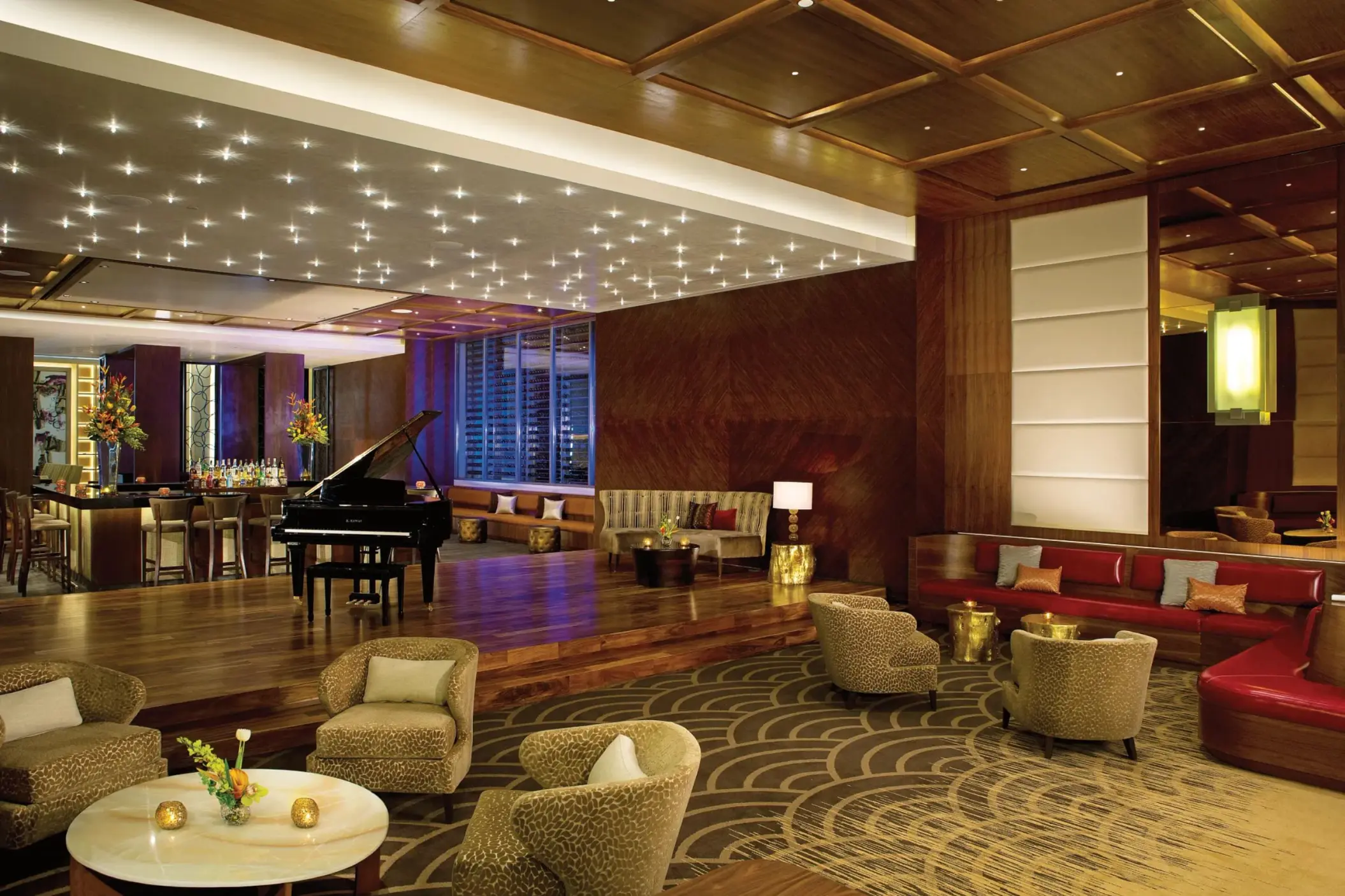 red vine piano bar at Secrets The Vine Cancun